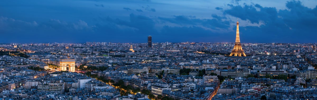 Paris at night skyline