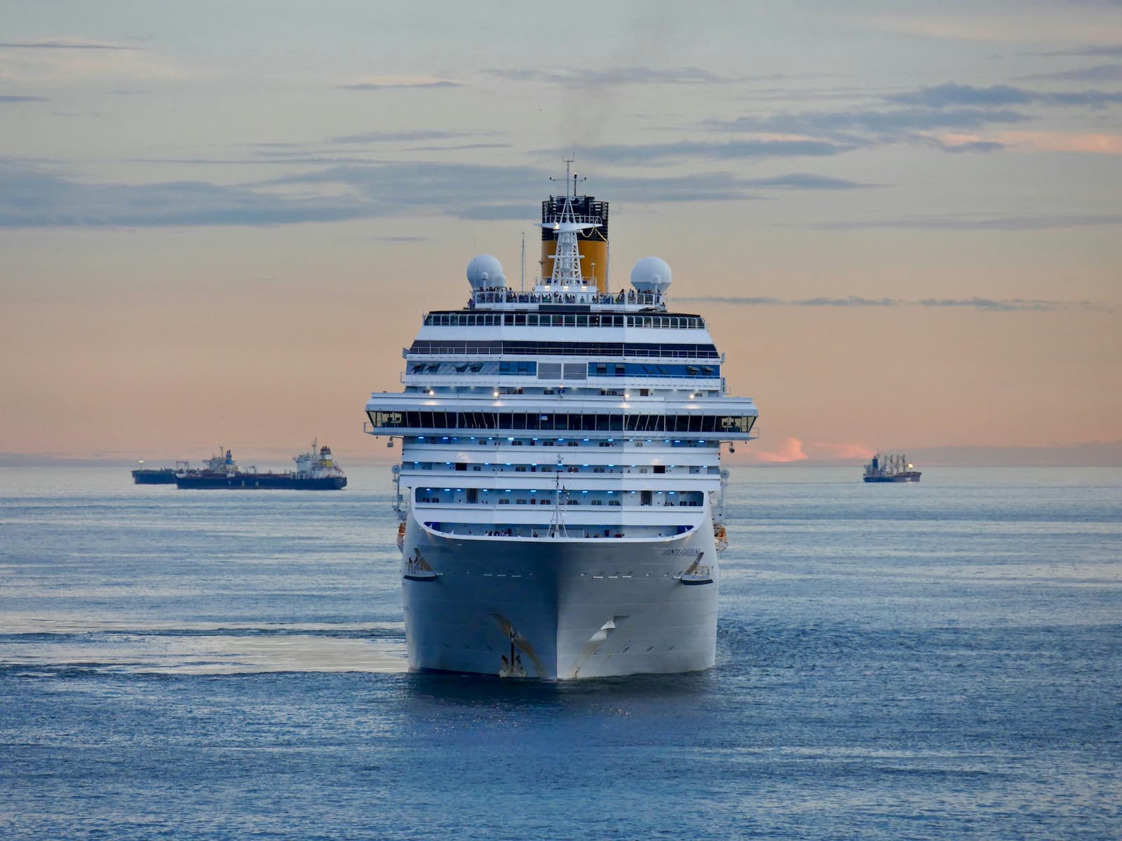 Cruise ship on the ocean - luxury cruises blog article.